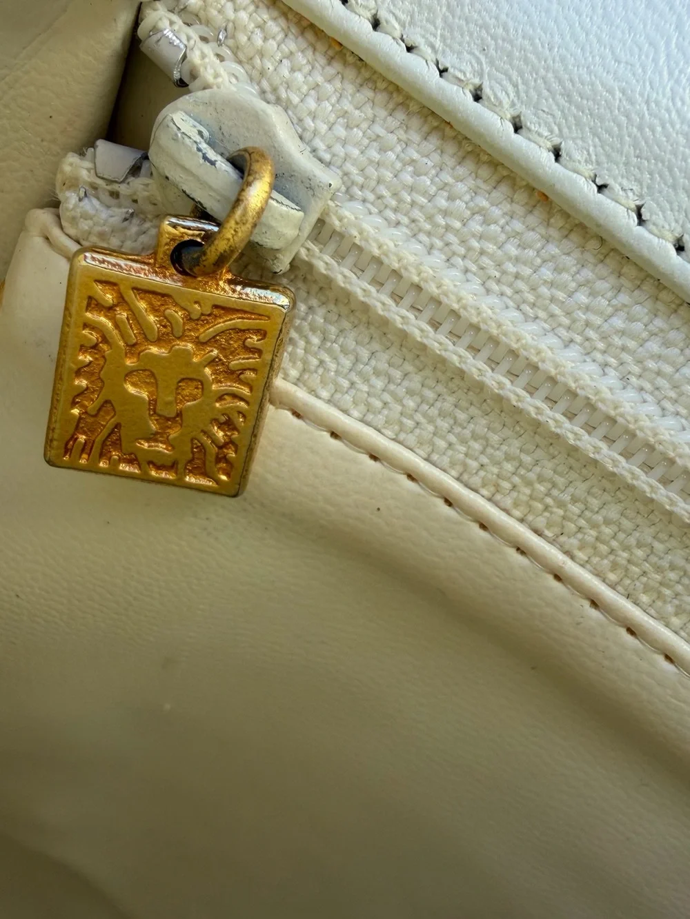 Vintage Anne Klein for Calderon Cream Croc Bag